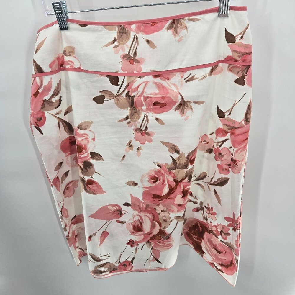 Speechless White Coral Cotton Floral Cottagecore Mini Skirt Juniors Size 11